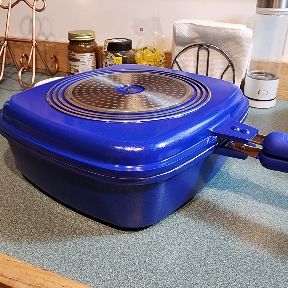 Cook's Companion Cast Aluminum Uni Versa Flip Pan Low Pressure Cooking Induction